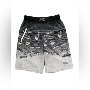 Rokka & Rolla Size L, 10-12, Shark Print Swim Trunks